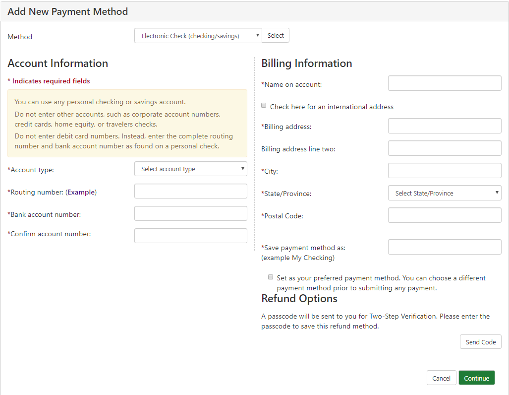 checking or savings account